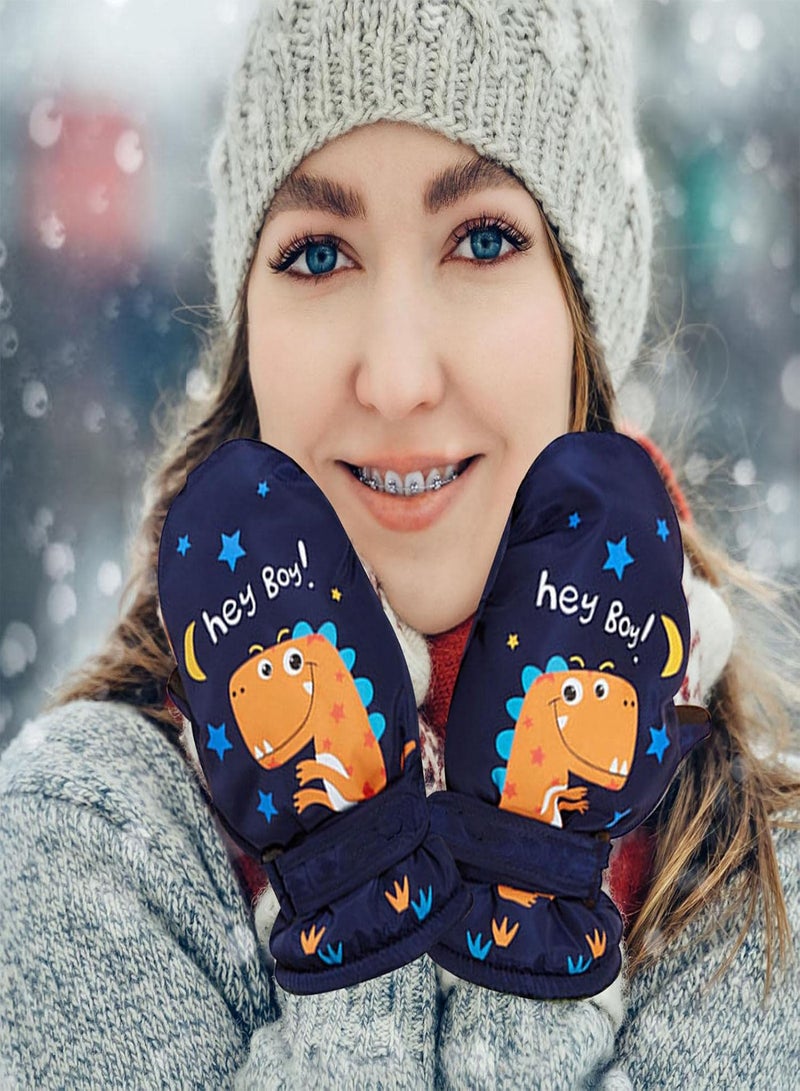 GGOOT Snow Ski Gloves for Kids,Warm Fluffy Lined Snow Gloves Water-Resistant Snow Mittens - Three-Layer Thermal Gloves, Boys Girls Ski Gloves for Cold Weather - Image 2