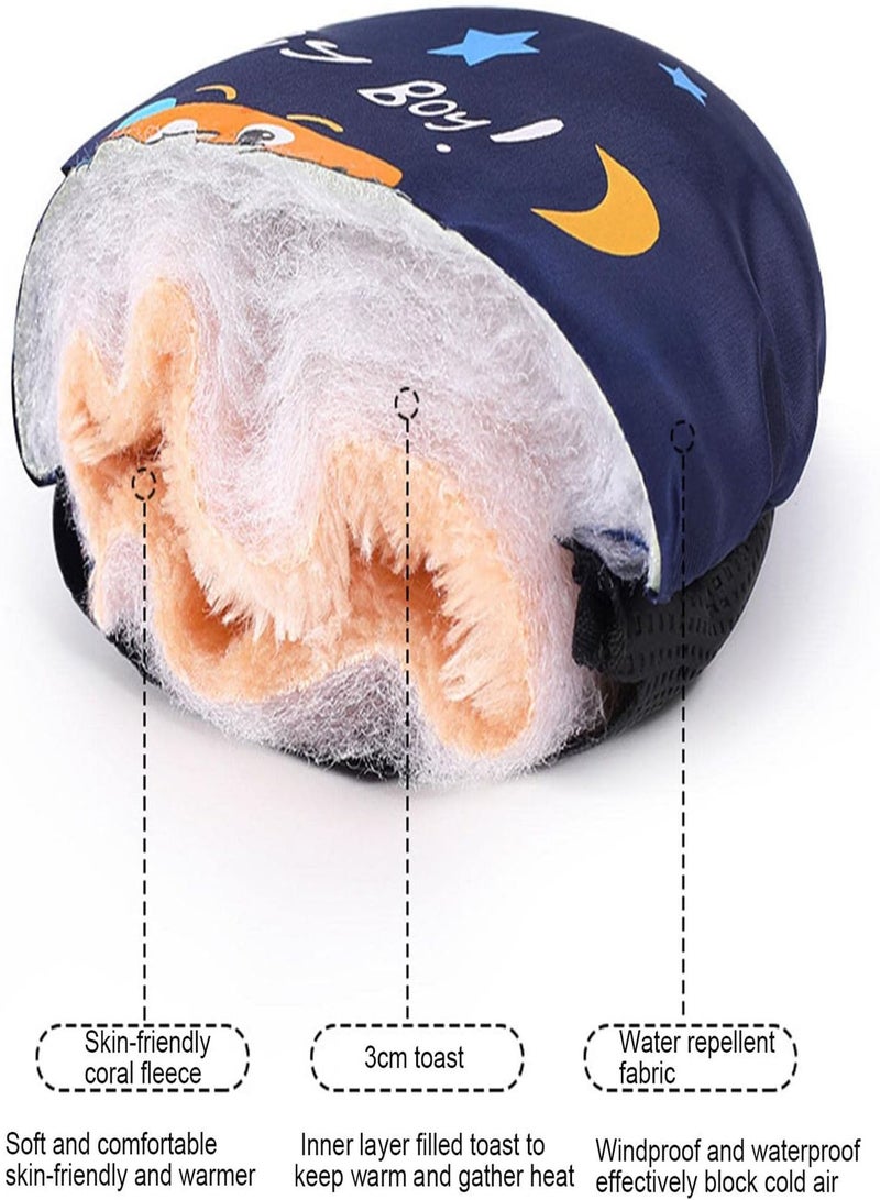 GGOOT Snow Ski Gloves for Kids,Warm Fluffy Lined Snow Gloves Water-Resistant Snow Mittens - Three-Layer Thermal Gloves, Boys Girls Ski Gloves for Cold Weather - Image 5