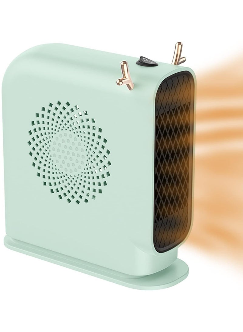 DubaiGallery 500W Ceramic Heater, Portable Electric Heater Fan Heaters for Home, Low Energy Fan Heater with 2 Heat Setting, Silent & Overheat Protection Electric Room Heater Bedroom Living Room Office  - Image 2