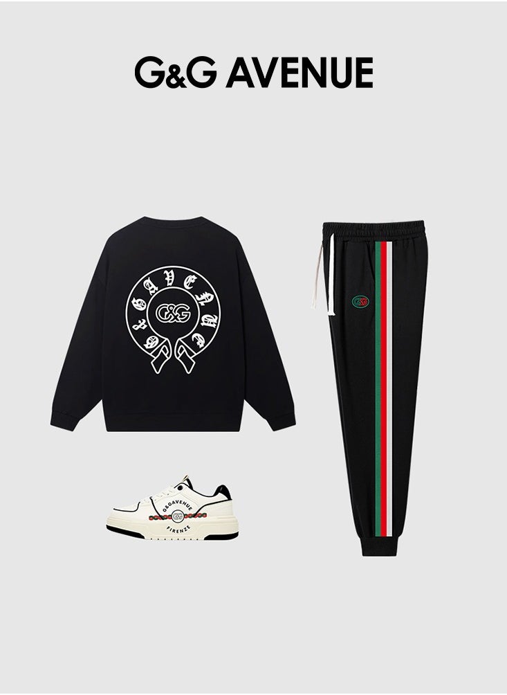 G&G AVENUE - Men's Lovely Sweatshirt-Fashion, Round Neck Pullover Sweater, Casual Long Sleeve Sweatshirts, Street Sweater Top - Image 1