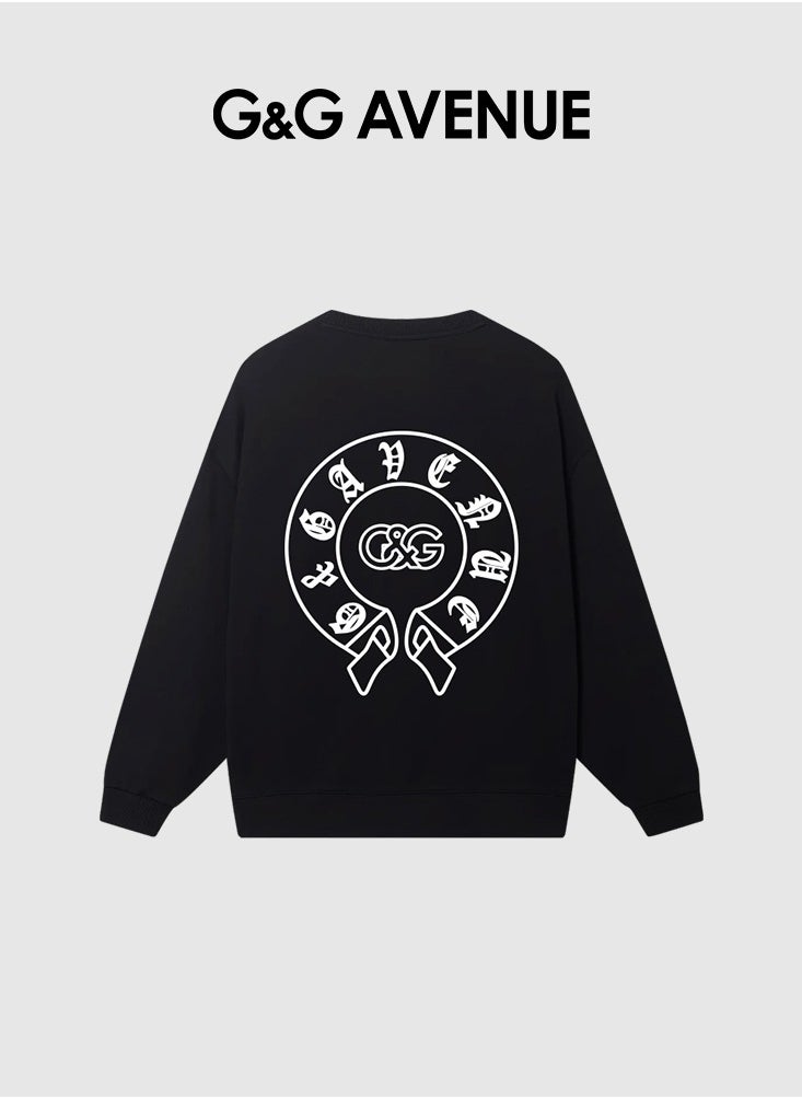 G&G AVENUE - Men's Lovely Sweatshirt-Fashion, Round Neck Pullover Sweater, Casual Long Sleeve Sweatshirts, Street Sweater Top - Image 1