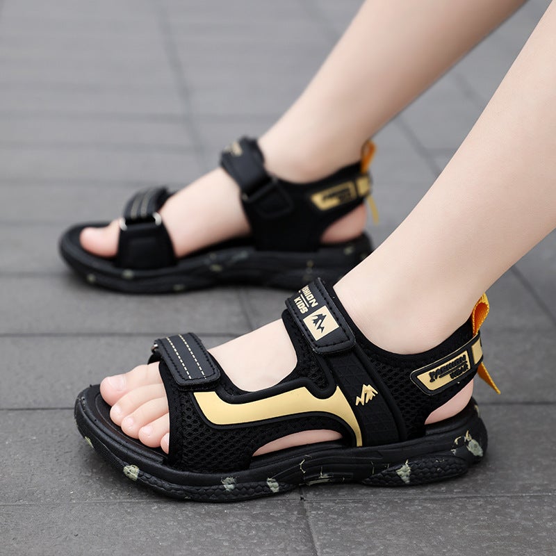Children'S Sandals 2025 Boys' Sports Soft Sole Medium And Large Boys' Fashionable Baby Beach Shoes - Image 5