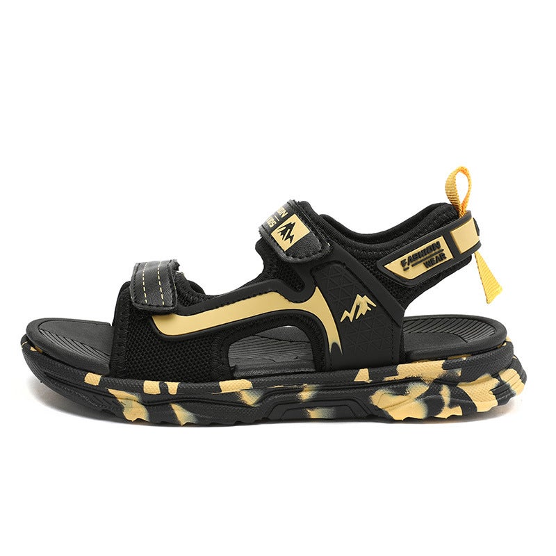 Children'S Sandals 2025 Boys' Sports Soft Sole Medium And Large Boys' Fashionable Baby Beach Shoes - Image 1