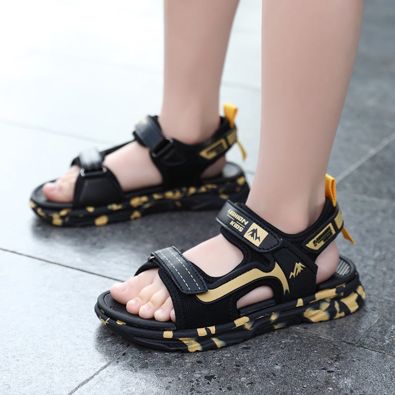 Children'S Sandals 2025 Boys' Sports Soft Sole Medium And Large Boys' Fashionable Baby Beach Shoes - Image 3