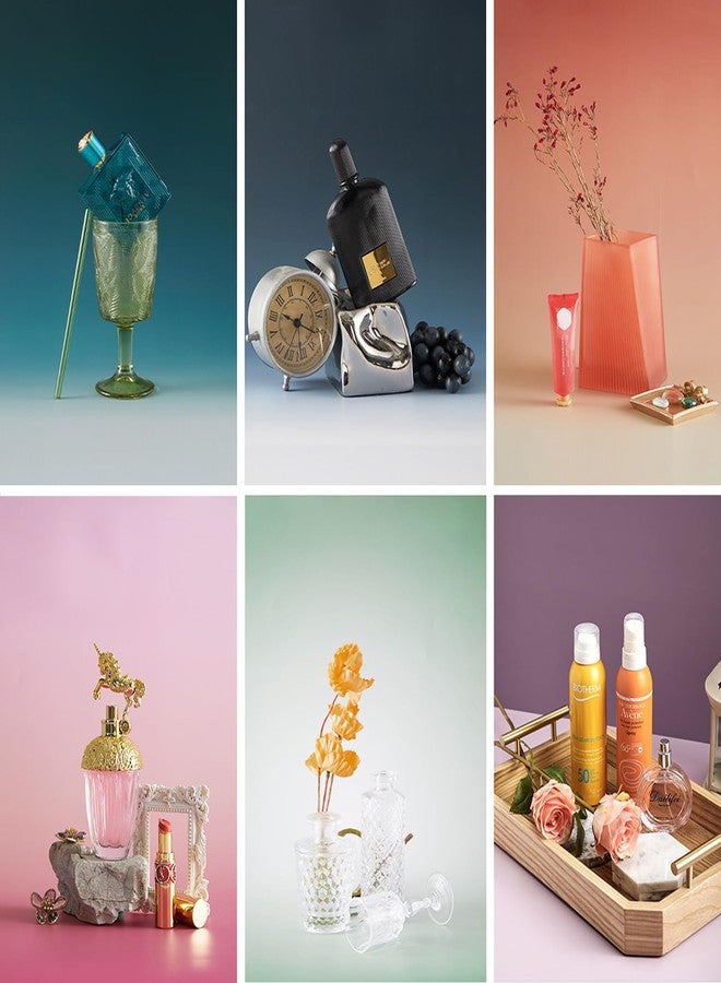 Yoocheese Photography Backdrop Product Photo Background: Small Size Paper Backdrops kit for Tabletop Food Jewelry Mini Items Pictures Photoshoot.(Gradient Color 6pcs/12pattern 22x34inch) - Image 3