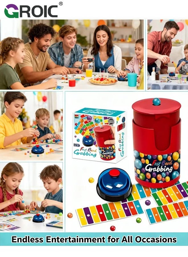 GROIC Color Line - Fast Bead Grabbing Game Board Game, Match Color Bingo Game Set, Development of Manual Skills and Spatial Vision, Hand Eye Coordination Training - Image 3