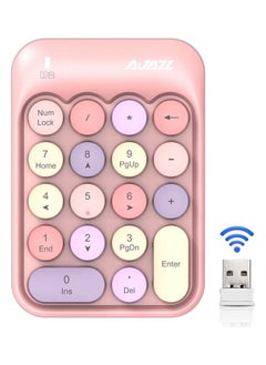 NIBEMINENT AK18 2.4G Wireless Mini Numeric Keypad Mixed Pink  - Image 1