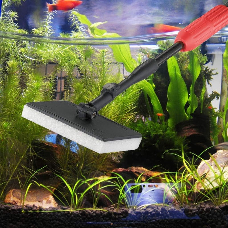 UPETTOOLS Aquarium Clean Tool 6 in 1 Fish Tank Cleaning Kit Algae Scraper Scrubber Pad Adjustable Long Handle Fish Tank Brush Cleaner Set - Image 3