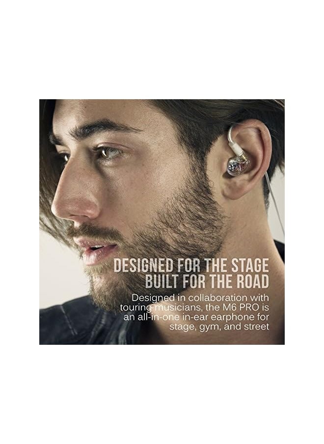 MEE Audio - M6 Pro Musicians’ In Ear Monitors With Detachable Cables; Universal Fit And Noise Isolating 2Nd Generation Clear - Image 1