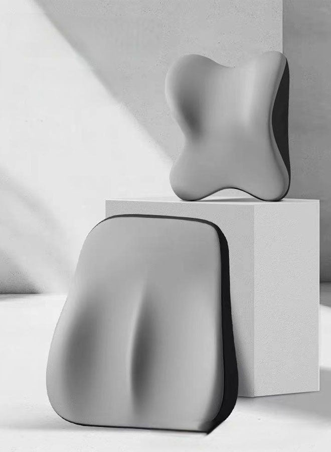 دعم قطني وسادة وسادة الرأس والرقبة للسيارات تصميم مريح الذاكرة القطن مسند الرأس مسند الظهر السيارات وسادة الخصر والرقبة وسادة مكتب الرئاسة غرايوسادة ظهر سيارةمسند سيارة