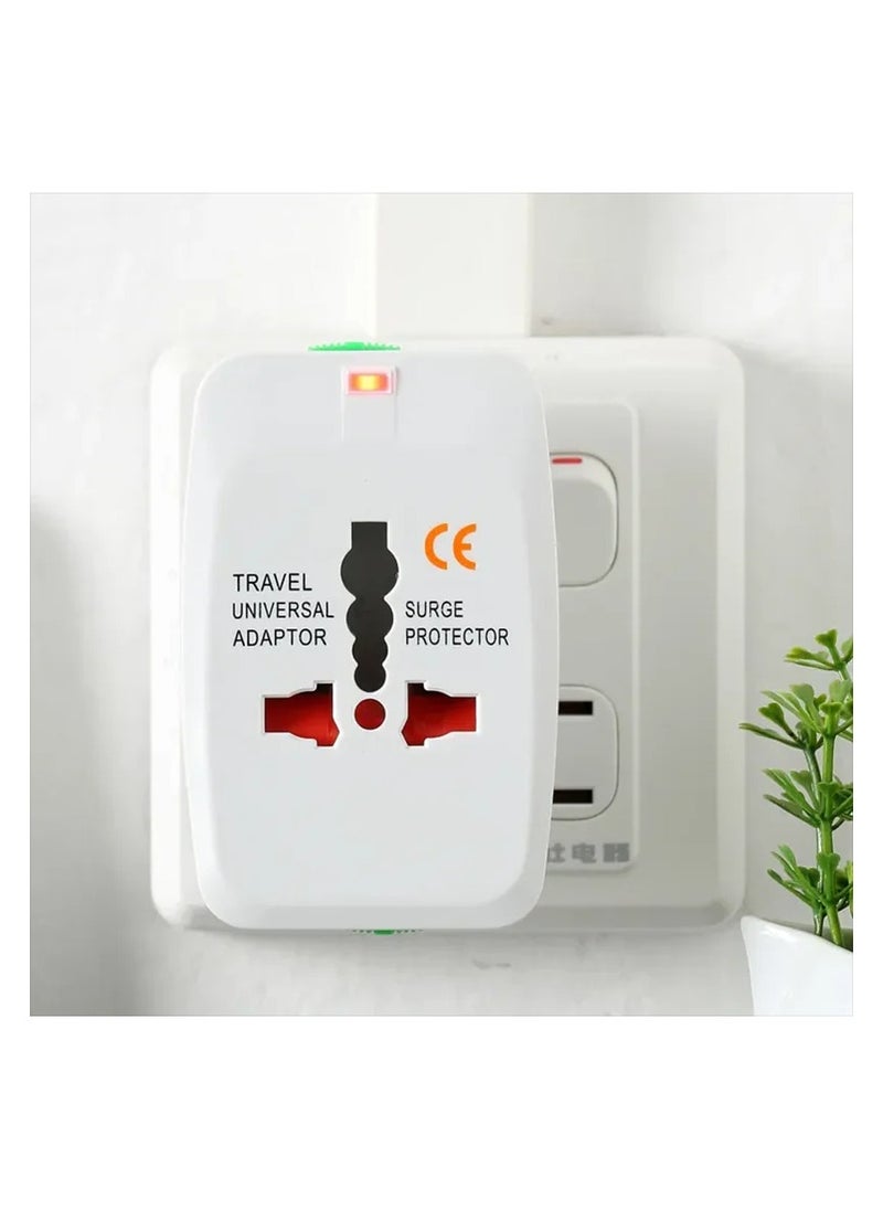 Generic - All-in-One Universal AC Power Converter for Travel, designed for use with multiple plug types, including a USB port for charging various devices efficiently. - Image 1