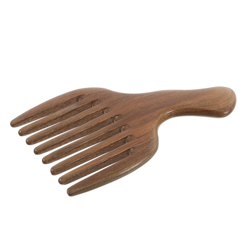 Wide Tooth Detangling Comb For Curly Hair Mens Styling Hair Brush - Image 1