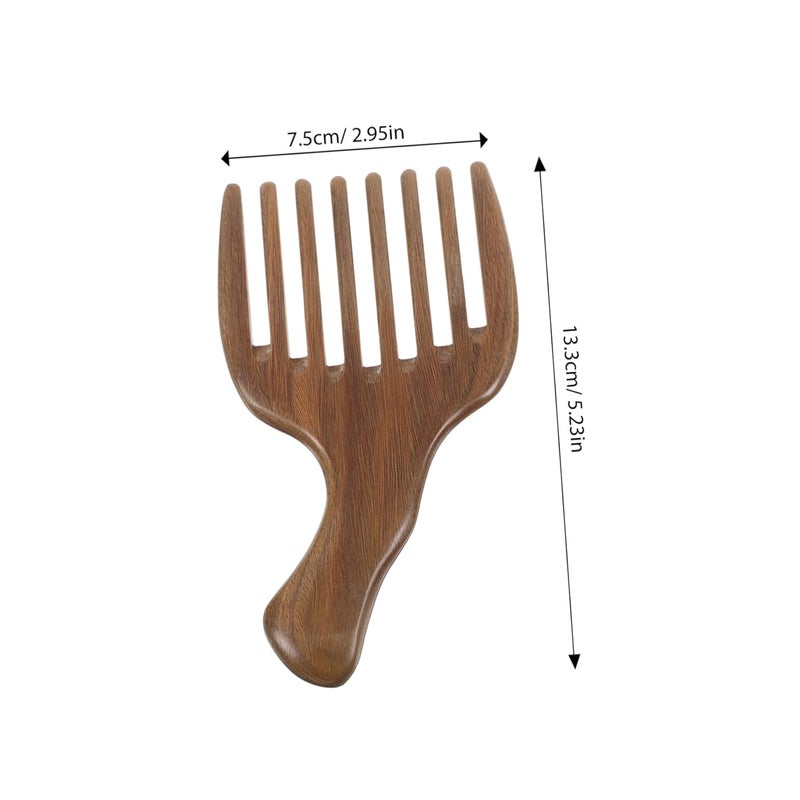 Wide Tooth Detangling Comb For Curly Hair Mens Styling Hair Brush - Image 3