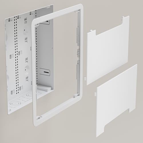 On-Q Legrand - OnQ Cable Management, In-Wall Media Box, Dual Purpose Structured Wiring Enclosure with Mounting Bracket, Home Networking Panel, 17 inch, White, ENP1705NAV1 - Image 5