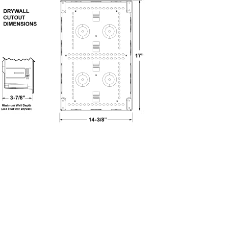 On-Q Legrand - OnQ Cable Management, In-Wall Media Box, Dual Purpose Structured Wiring Enclosure with Mounting Bracket, Home Networking Panel, 17 inch, White, ENP1705NAV1 - Image 3