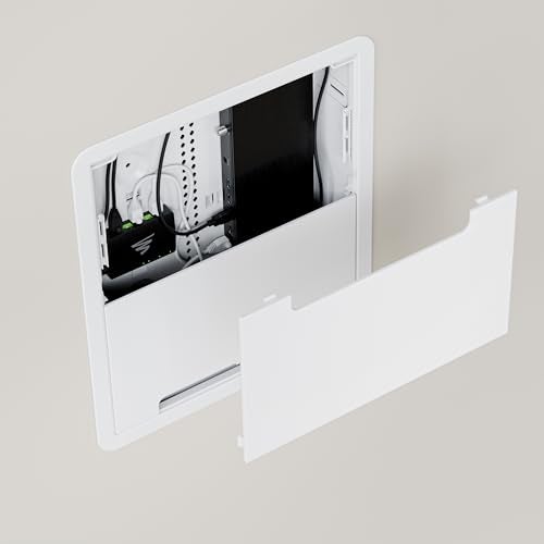 On-Q Legrand - OnQ Cable Management, In-Wall Media Box, Dual Purpose Structured Wiring Enclosure with Mounting Bracket, Home Networking Panel, 17 inch, White, ENP1705NAV1 - Image 2