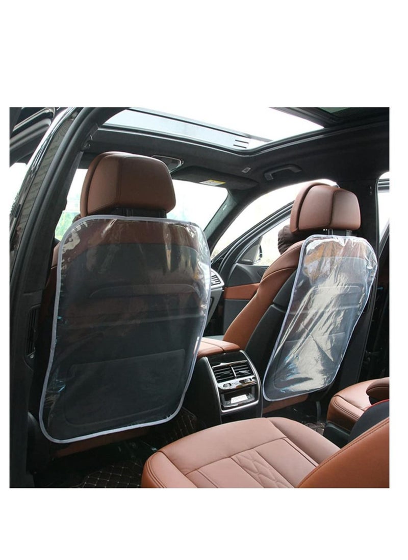 SYOSI 2PCS Car Kick Mats Back Seat Protector for Kids Transparent Waterproof Cover Children Easy Clean Scratches Dirt Mud Child Baby Universal Most Cars Trucks SUV  - Image 5