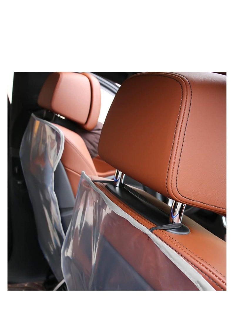 SYOSI 2PCS Car Kick Mats Back Seat Protector for Kids Transparent Waterproof Cover Children Easy Clean Scratches Dirt Mud Child Baby Universal Most Cars Trucks SUV  - Image 4