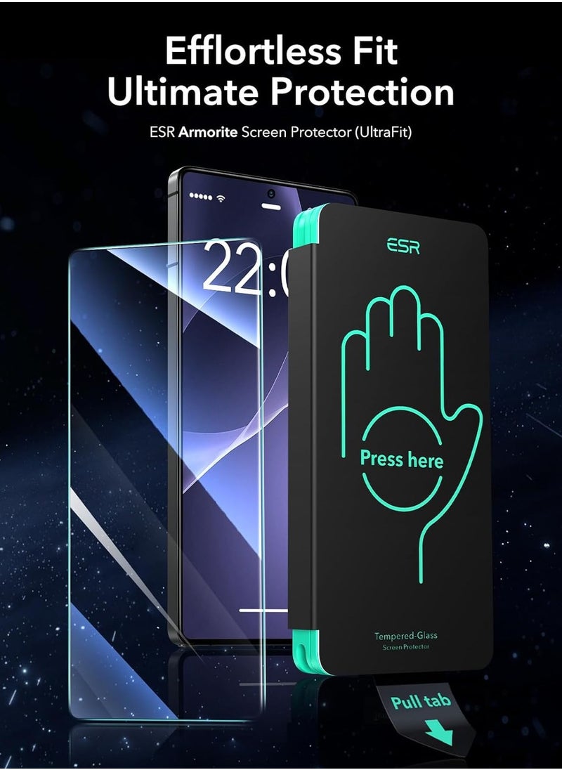 ESR - ESR for Samsung Galaxy S25 Ultra Screen Protector Set, 2 Tempered Glass Screen Protectors , 2.5D Curved Edges, Full-Coverage Protection, Scratch Resistant, 2 Pack - Image 1