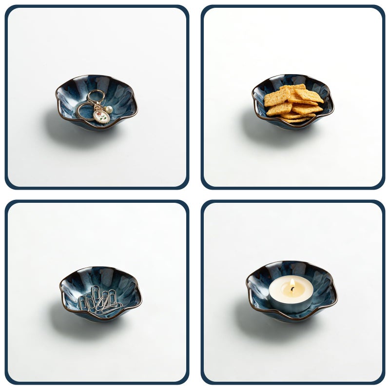 Mecaikru Ceramic Trinket Dish, Ring Tray, Decorative Jewelry Dish for Earrings Necklaces Watch Keys, for Women - Image 4