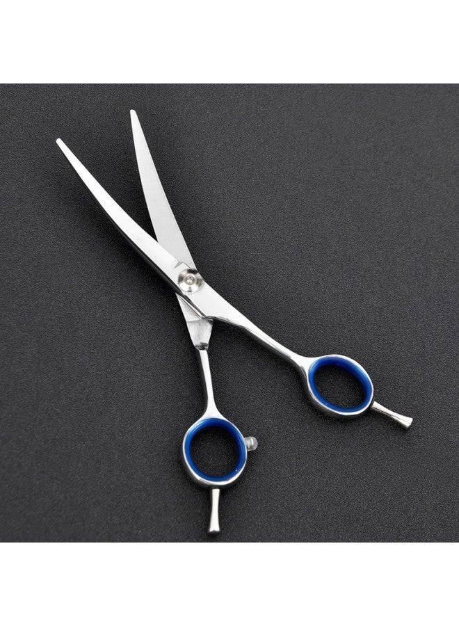 Zigman Cigeman Pet Grooming Scissors, Double Curved Upper And Lower Blades, Universal 7-inch Professional T Scissors For Dogs, Suitable For Teddy And Golden Retriever, For Home Use - Image 2