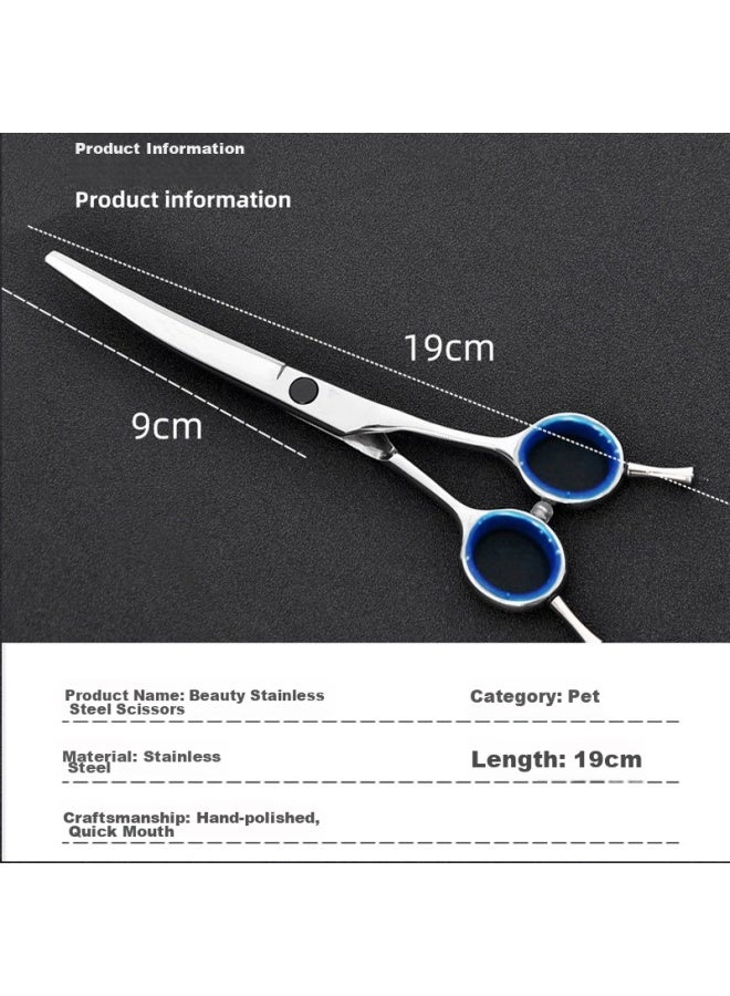 Zigman Cigeman Pet Grooming Scissors, Double Curved Upper And Lower Blades, Universal 7-inch Professional T Scissors For Dogs, Suitable For Teddy And Golden Retriever, For Home Use - Image 3