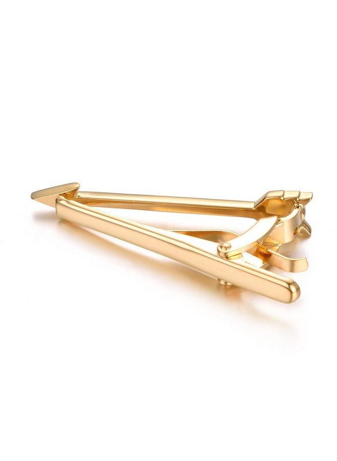 Yoursfs - Arrow Tie Clips For Men 14K Gold Plated Tie Bars For Mens - Image 1