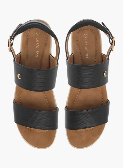 Le Confort Women Textured Strappy Sandals with Buckle Closure