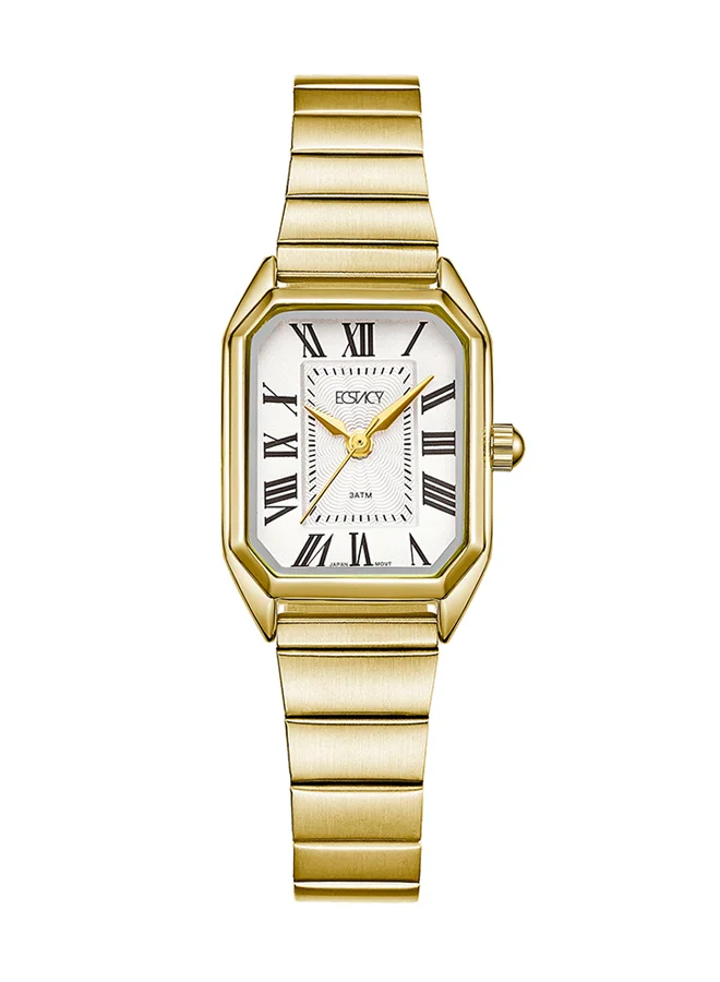 ECSTACY Ecstacy Women's Japan Quartz Movement Watch, Analog Display and Stainless Steel Strap - E22506-GBGW, Gold