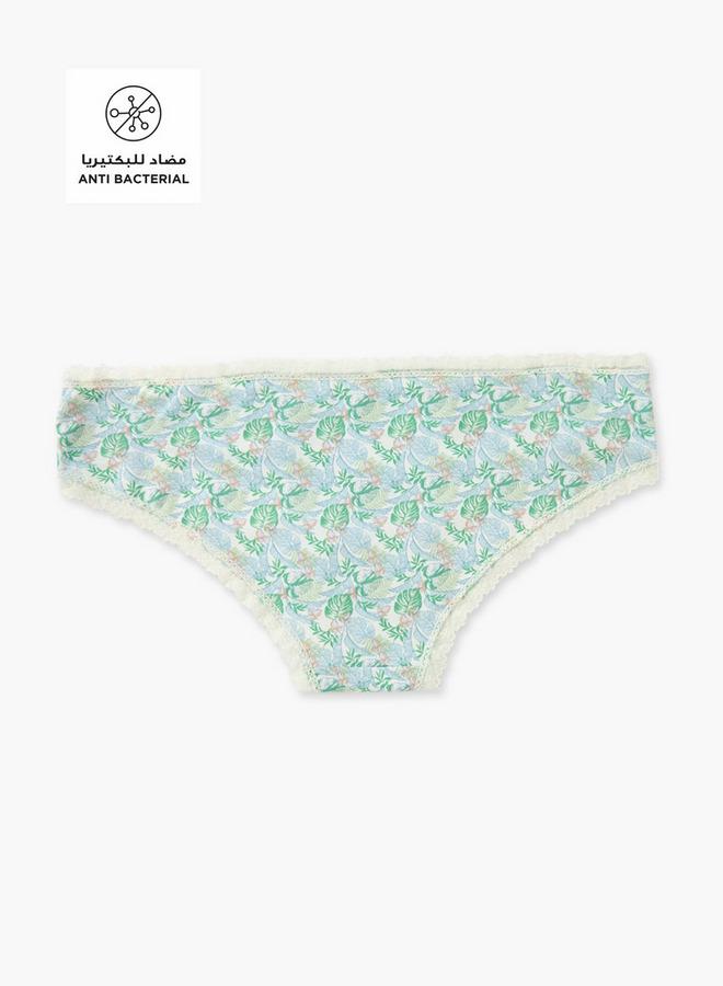 Splash FAV All-Over Floral Print Bikini Briefs with Elasticated Waistband - Image 2