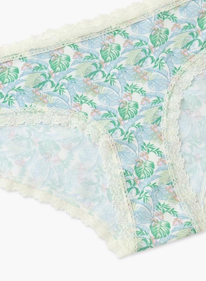 Splash FAV All-Over Floral Print Bikini Briefs with Elasticated Waistband - Image 3