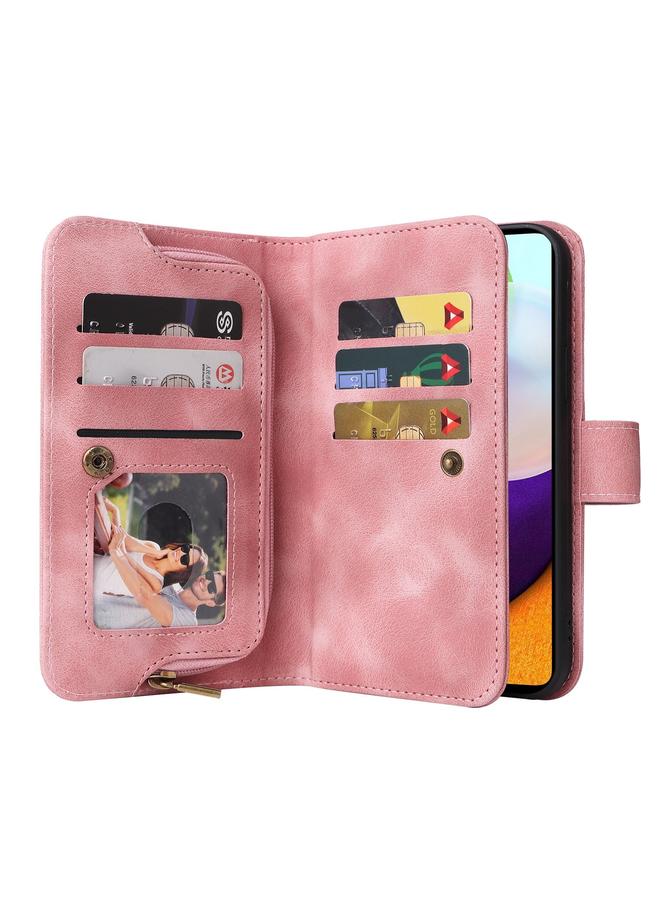 S-TOP Case For Samsung Galaxy A52 5G / 4G Multifunctional Card Slot Zipper Wallet Leather Phone Case - Image 4