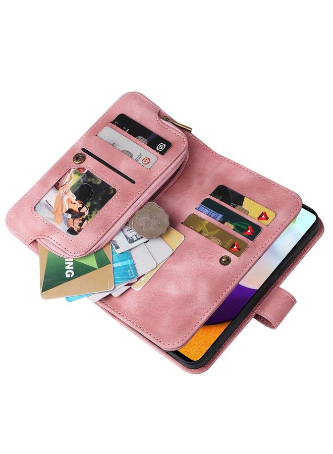 S-TOP Case For Samsung Galaxy A52 5G / 4G Multifunctional Card Slot Zipper Wallet Leather Phone Case - Image 5