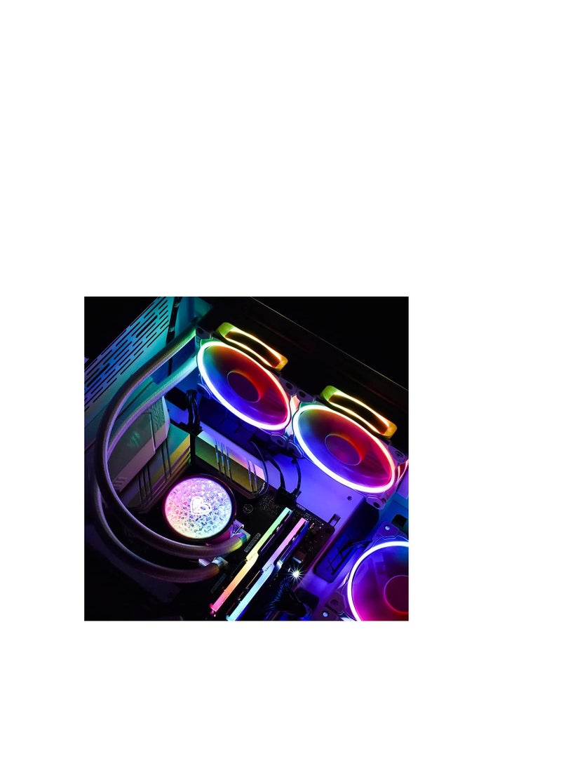 ID-COOLING PINKFLOW 240 DIAMOND EDITION CPU Water Cooler 5V ARGB AIO Cooler 240mm CPU Liquid Cooler 2X120mm RGB Fan, Intel 115X/1200/2066, AMD AM4/AM5 - Image 3