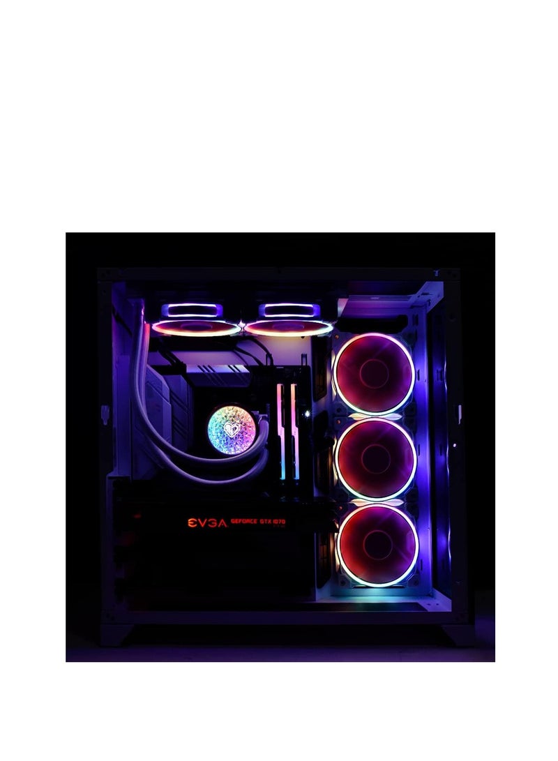 ID-COOLING PINKFLOW 240 DIAMOND EDITION CPU Water Cooler 5V ARGB AIO Cooler 240mm CPU Liquid Cooler 2X120mm RGB Fan, Intel 115X/1200/2066, AMD AM4/AM5 - Image 4