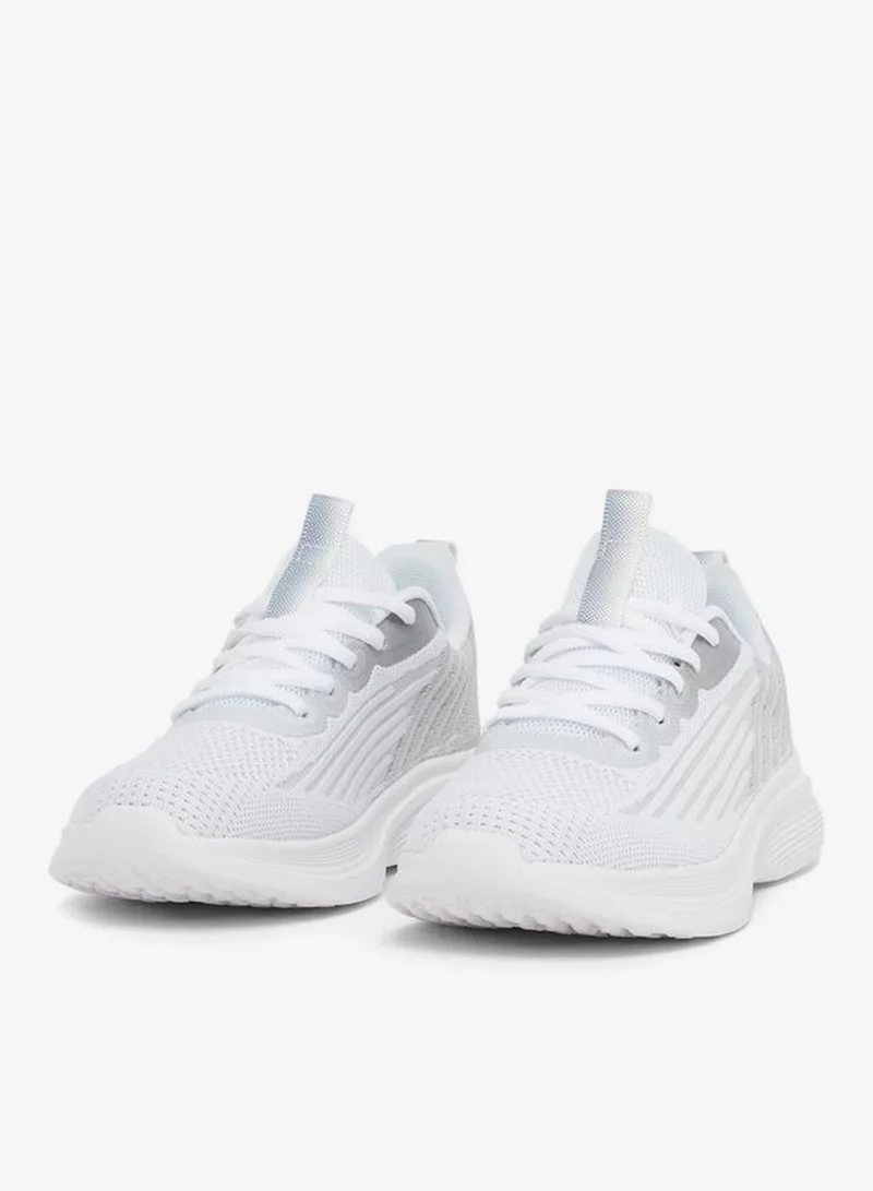 Styli Active Textured Mesh Lace Up Sneakers