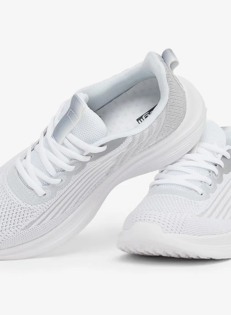Styli Active Textured Mesh Lace Up Sneakers