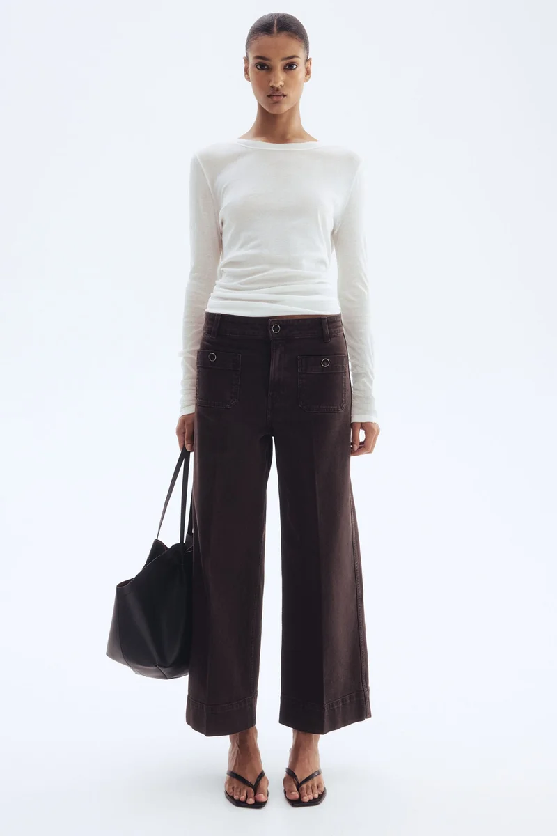 H&M Wide High Ankle Jeans