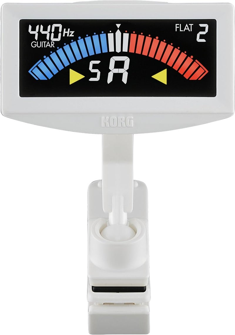 Korg AW-4G-WH Pitchcrow Clip-on Guitar Tuner - White - Image 1