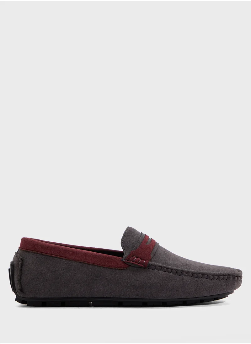 روبرت وود Color Block Suede Loafers