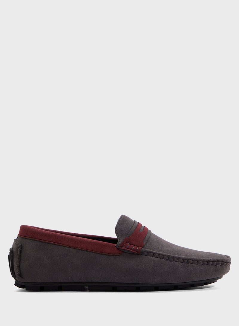 Robert Wood Color Block Suede Loafers  - Image 1