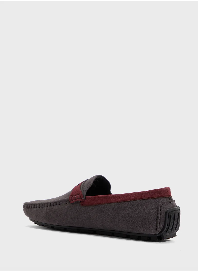 روبرت وود Color Block Suede Loafers