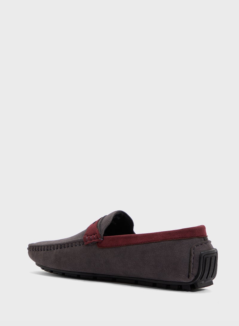 Robert Wood Color Block Suede Loafers  - Image 2