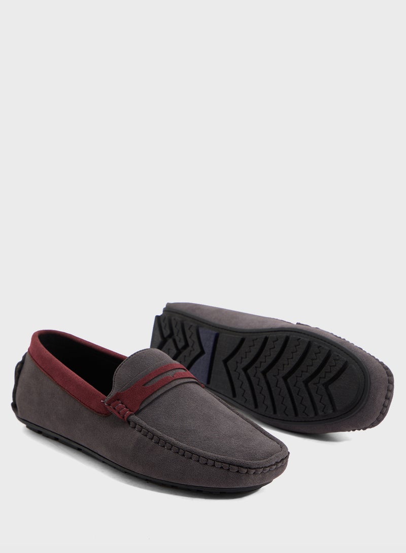 Robert Wood Color Block Suede Loafers  - Image 3