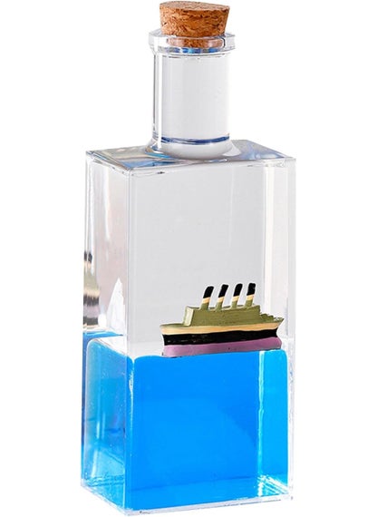 Luteti Luteti Unsinkable Titanic Simulator Toy Wavey Boat in a Box Liquid Wave Cruise Fluid Ship Decoration Ornament for Car Decoration Paperweight Desk Toy Gifts  - Image 3