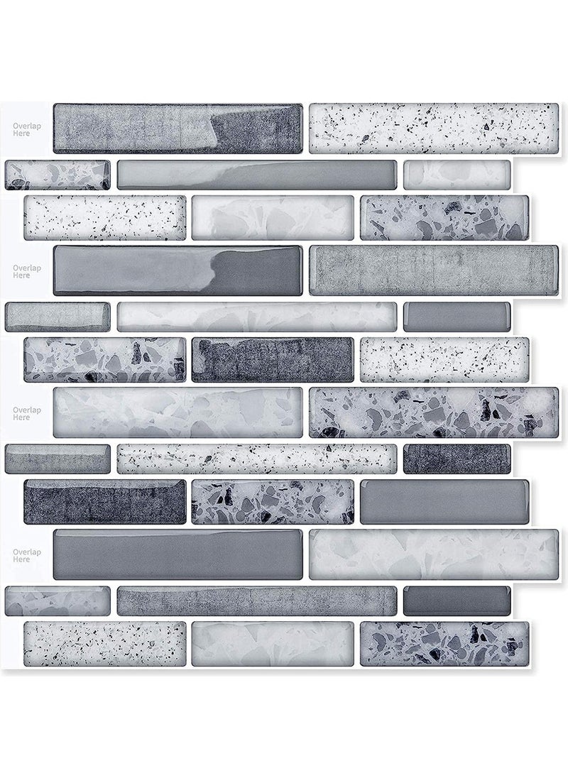 Technosmart 1Pcs 3D Self-Adhesive 30×30CM Coating Mosaic View Wall Sticker Kitchen Bathroom  - Image 1