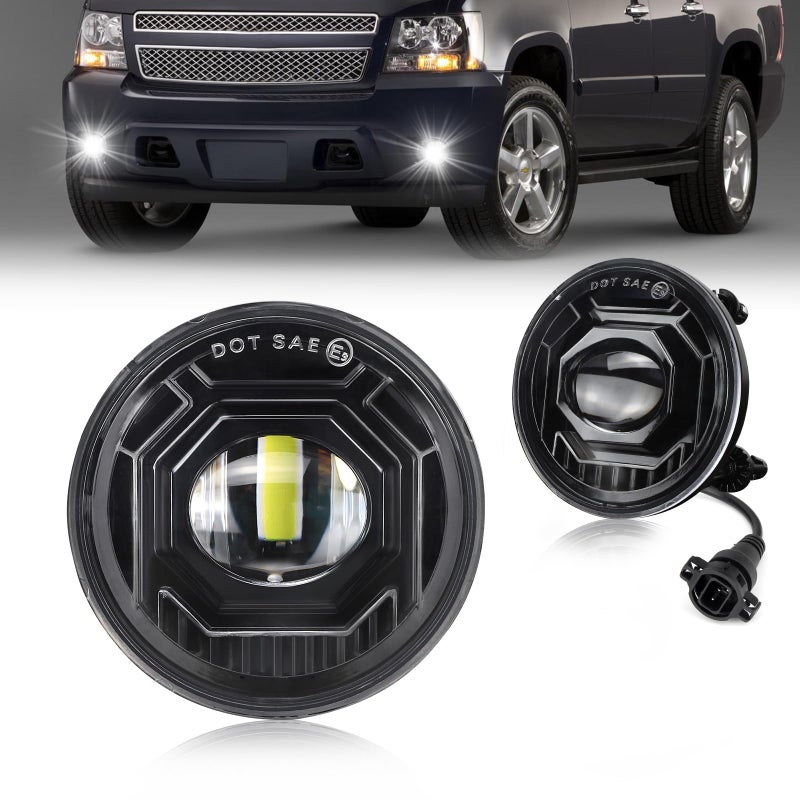 Led Fog light for Chevy Avalanche 20072013Suburban 2500 0713Suburban 1500 0714Tahoe 0714Silverado 2500 1518Silverado 3500 1517Camaro 1013Sierra 2500 1518 Cool White 6500K 40W 2PC Pack