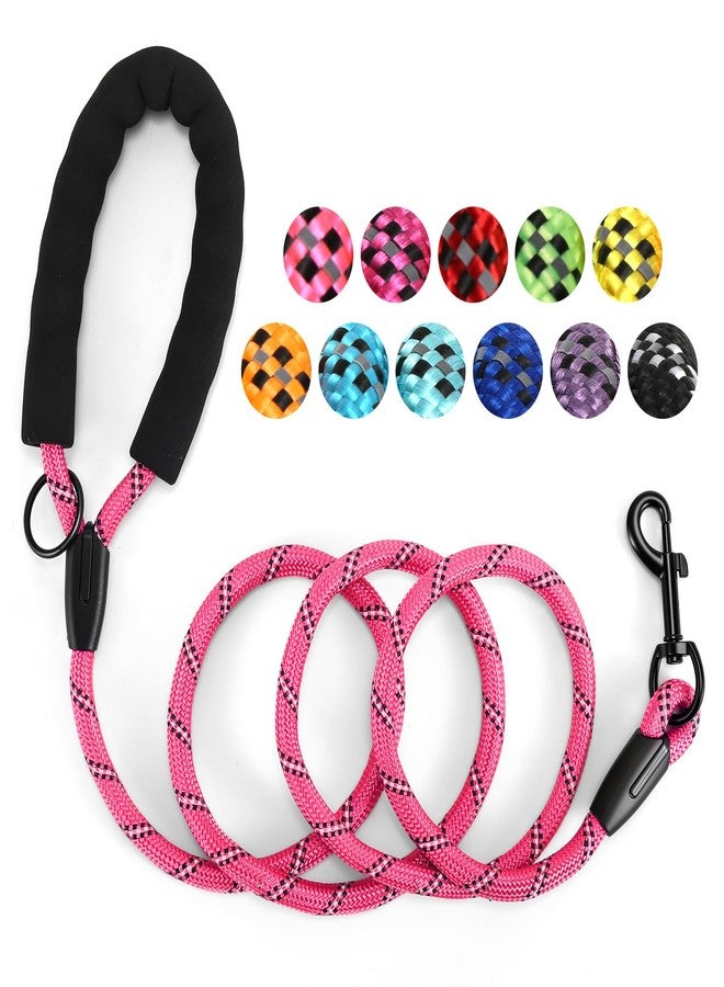 Glohoop Heavy Duty Dog Leash - 4.9 FT for Large and Small Dogs - Strong Nylon, Comfortable Handle, Reflective Stitching - Ideal for Walking, Training, and Outdoor Activities, Pink - Image 1