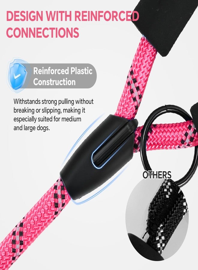 Glohoop Heavy Duty Dog Leash - 4.9 FT for Large and Small Dogs - Strong Nylon, Comfortable Handle, Reflective Stitching - Ideal for Walking, Training, and Outdoor Activities, Pink - Image 5