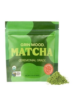 GRIN MOOD Matcha Powder Ceremonial Grade | Decaffeinated Green tea, 100% USDA Organic (1.06oz) - pzsku/Z335880D1C0DAFD2F9FA1Z/45/_/1730016998/18b143fd-51d9-4696-b65e-f83cd9797f1b